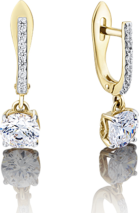 

Серьги женские из золота ЮЗ Платина 02-3073-00-501-1130-38, swarovski, 02-3073-00-501-1130-38