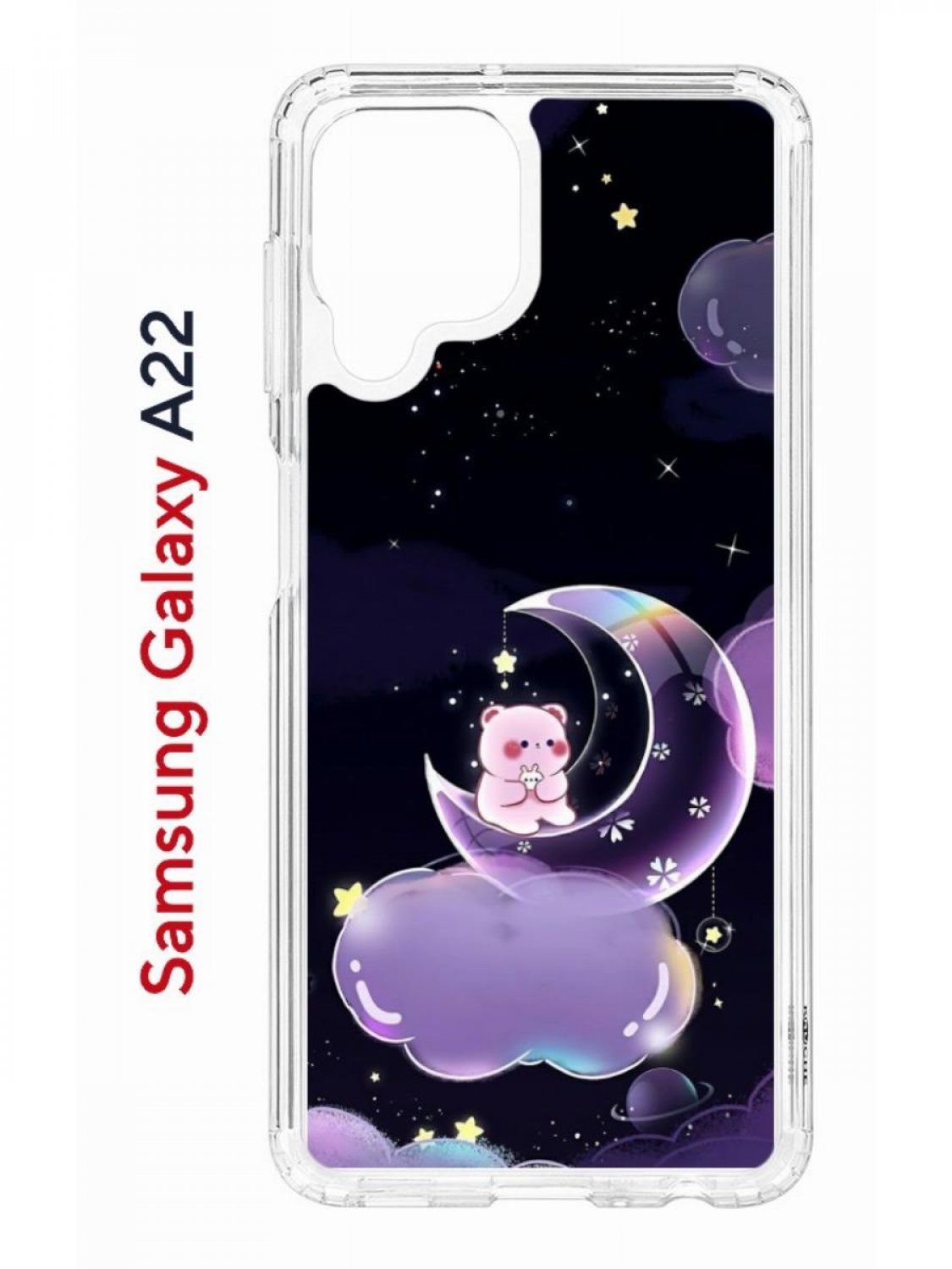 Чехол на Samsung A22/M22/M32 с принтом Kruche Print Сон медвежонка, противоударный бампер
