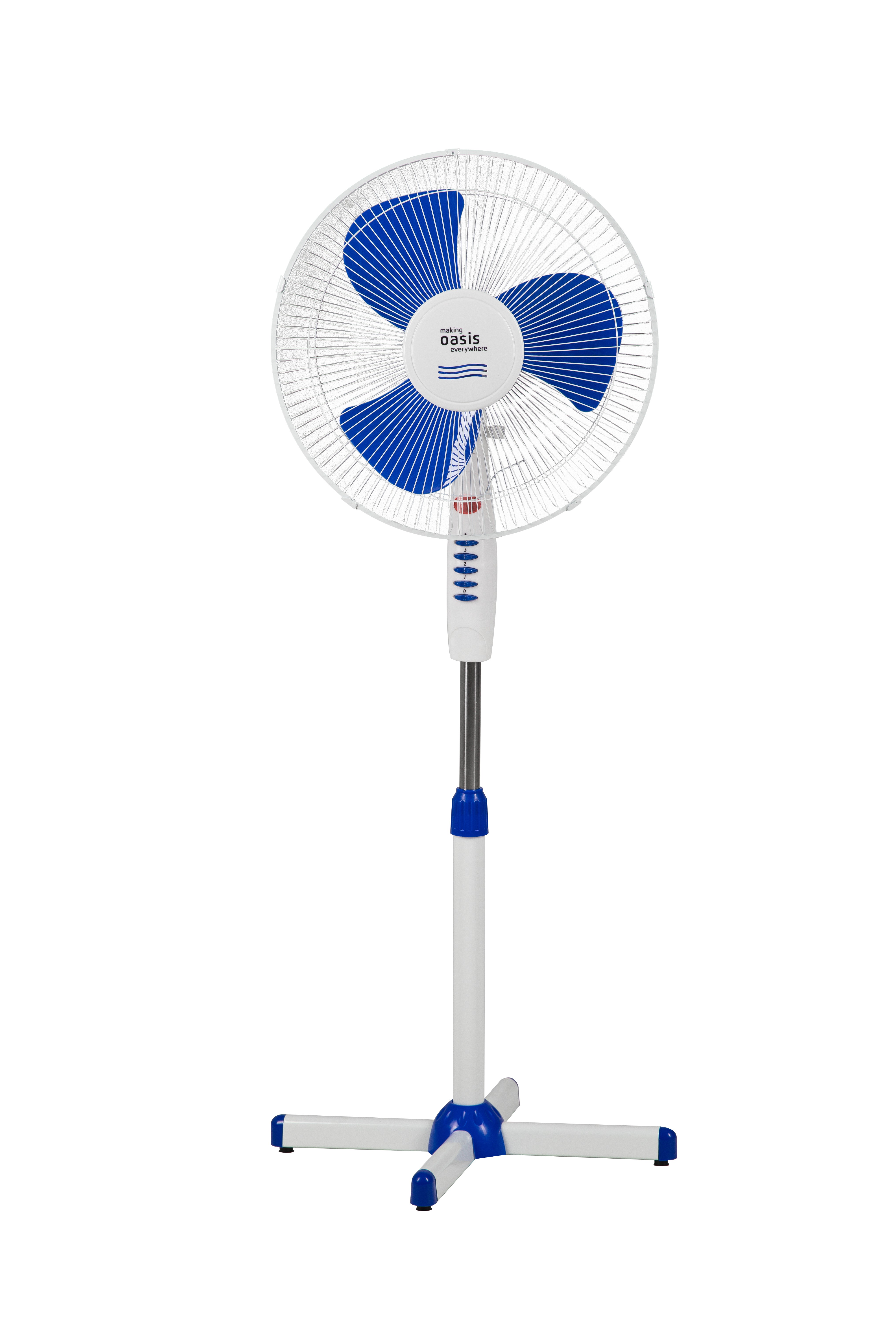 Вентилятор напольный Oasis VF-40PWB белый; синий вентилятор настольный nano shot fan cooling белый синий