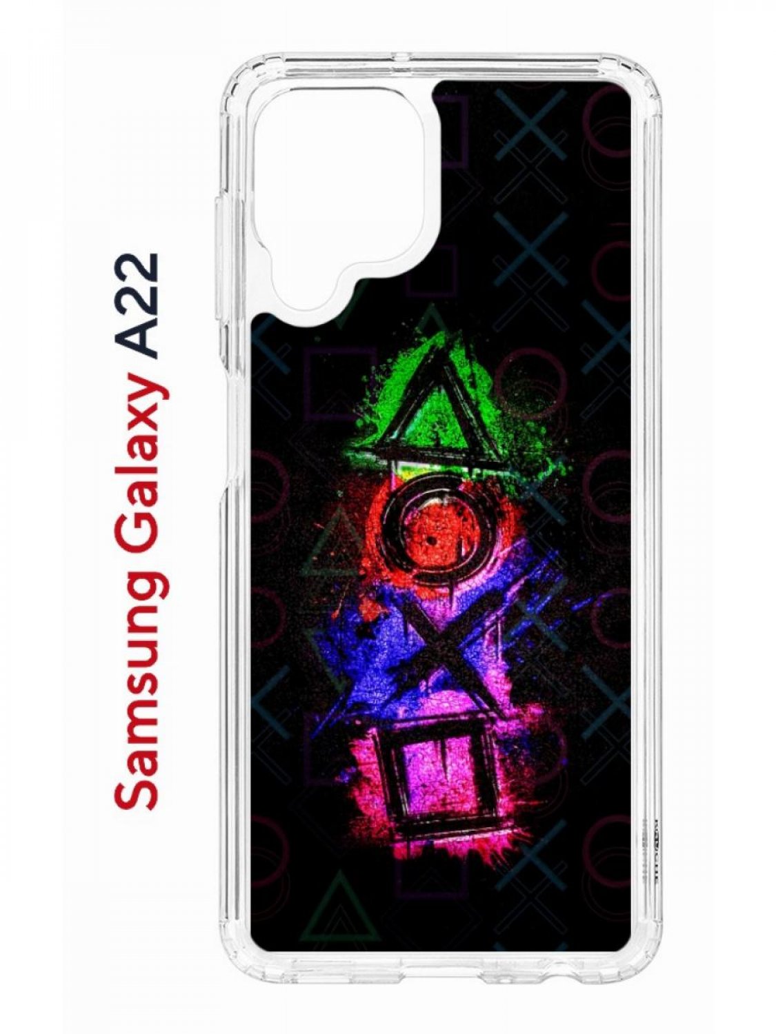 Чехол на Samsung A22/M22/M32 с принтом Kruche Print Гейминг, противоударный бампер