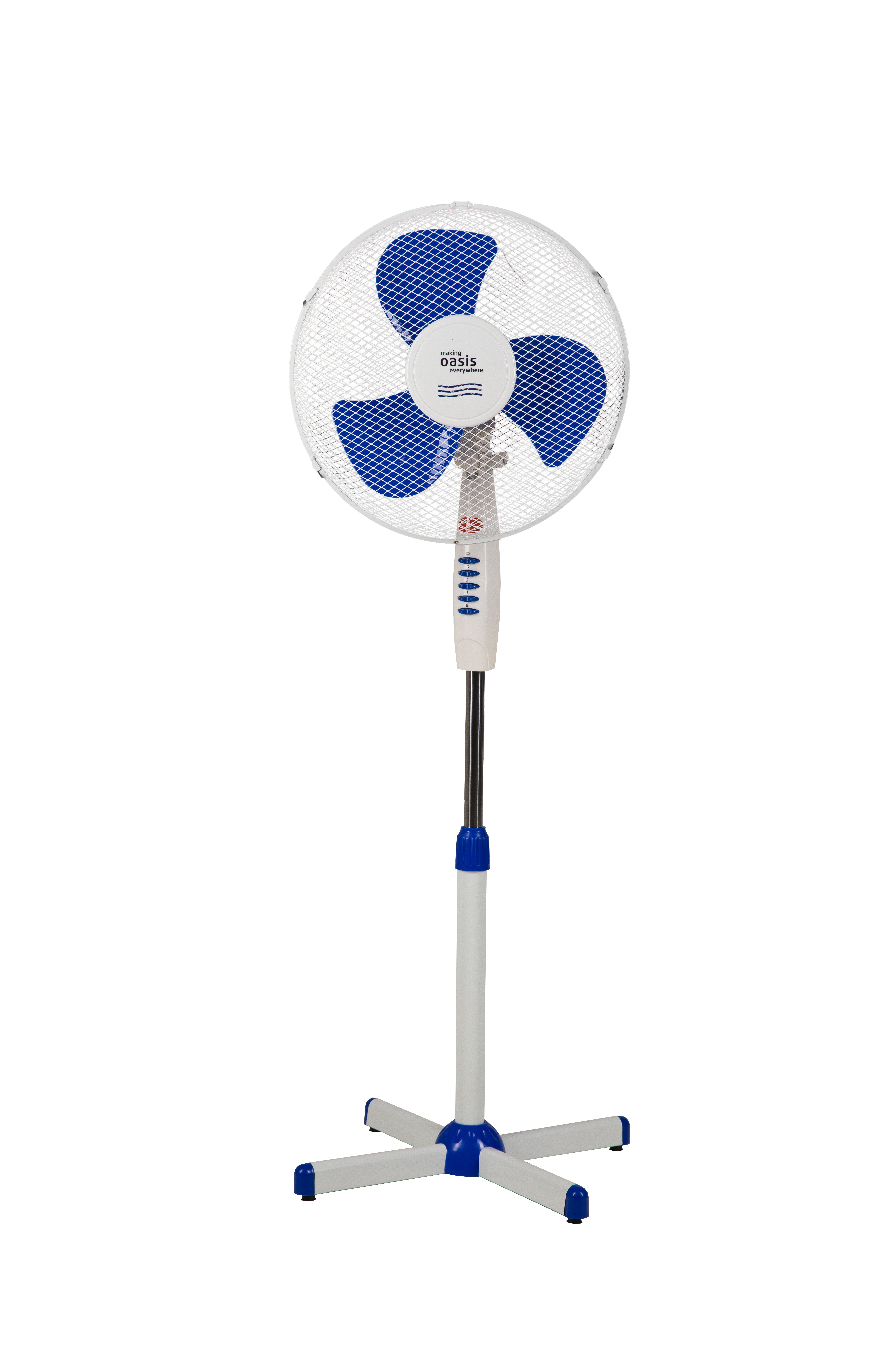 Вентилятор напольный Oasis VF-40SWB белый; синий вентилятор ручной gsmin fan 2 шт синий
