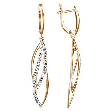 

Серьги женские из золота ЮЗ Платина 02-3584-00-401-1110-33, фианит, 02-3584-00-401-1110-33
