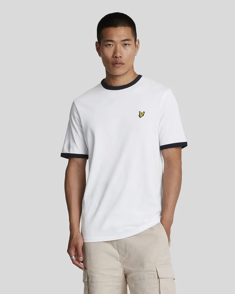

Футболка мужская Lyle & Scott Ringer T-Shirt белая M, Белый, Ringer T-Shirt