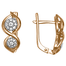 

Серьги женские из золота ЮЗ Платина 02-3417-00-501-1110-38, swarovski, 02-3417-00-501-1110-38