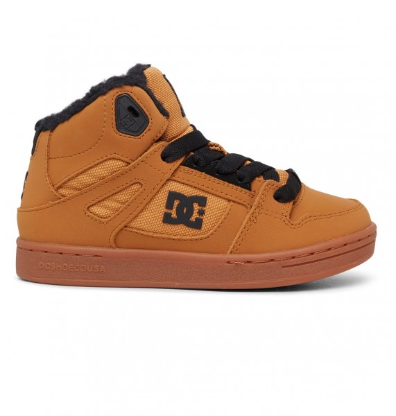 фото Детские зимние высокие кеды pure wnt коричневый 39,5 ru dc shoes adbs100245