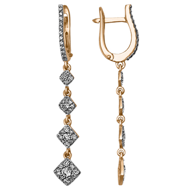 

Серьги женские из золота ЮЗ Платина 02-3379-00-501-1110-38, swarovski, 02-3379-00-501-1110-38