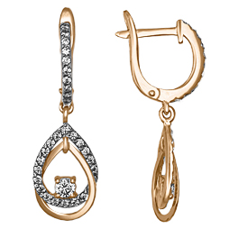 

Серьги женские из золота ЮЗ Платина 02-3274-00-501-1110-38, swarovski, 02-3274-00-501-1110-38