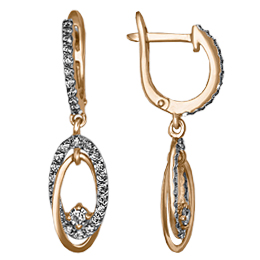 

Серьги женские из золота ЮЗ Платина 02-3273-00-401-1110-24, фианит, 02-3273-00-401-1110-24