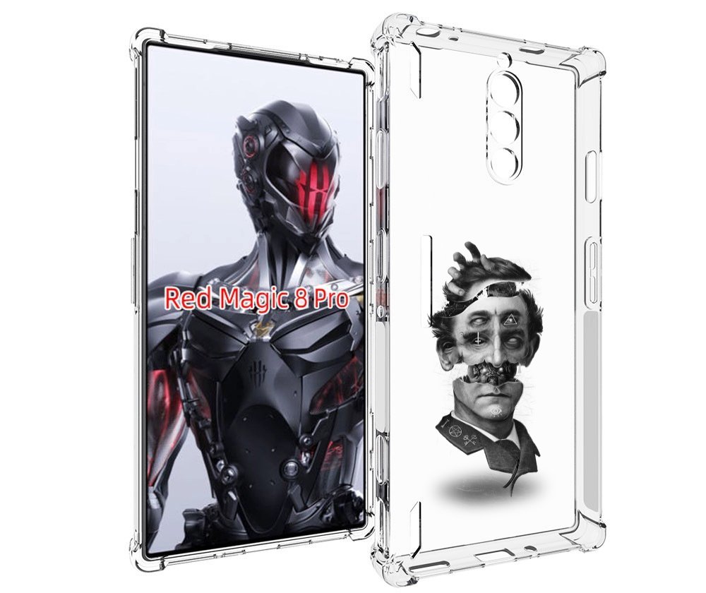 

Чехол MyPads страшное лицо абстракция для ZTE Nubia Red Magic 8 Pro / Red Magic 8 Pro Plus, Tocco