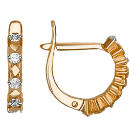 

Серьги из золота PLATINA jewelry 02-2975-00-401-1110-03, фианит, 02-2975-00-401-1110-03