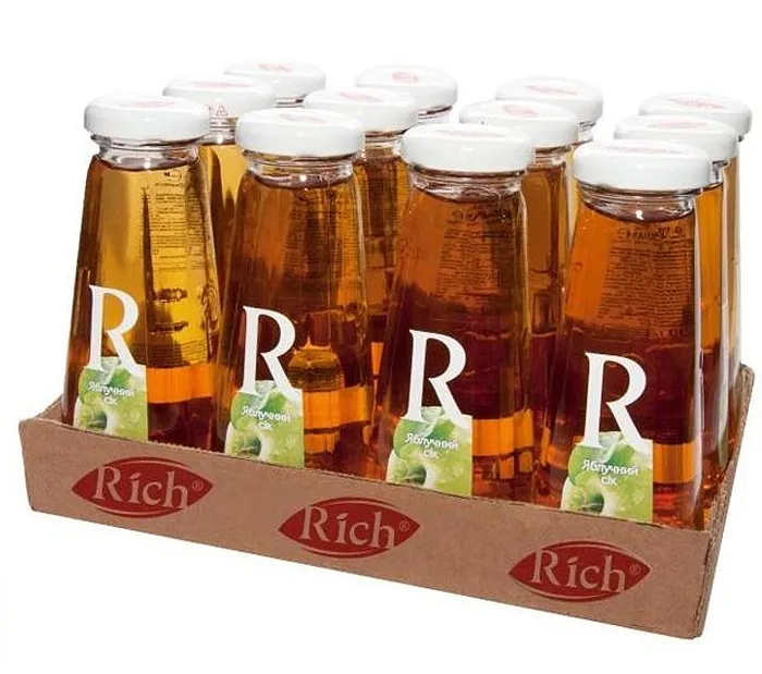 Сок Rich (Рич) Яблоко, 0,2л х 12шт в стекле