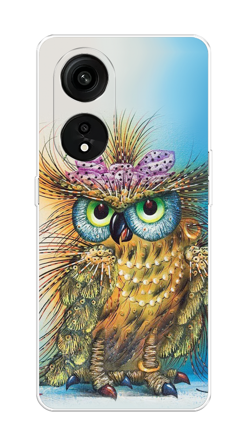 

Чехол на Oppo Reno 8T 5G "Модная сова", Коричневый;голубой, 2513150-1