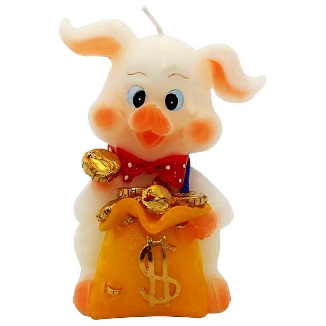 

Свеча декоративная Home Club Денежная свинка в ассортименте