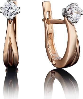 

Серьги из комбинированного золота с swarovski PLATINA jewelry 02-0506-00-501-1111-38, 02-0506-00-501-1111-38