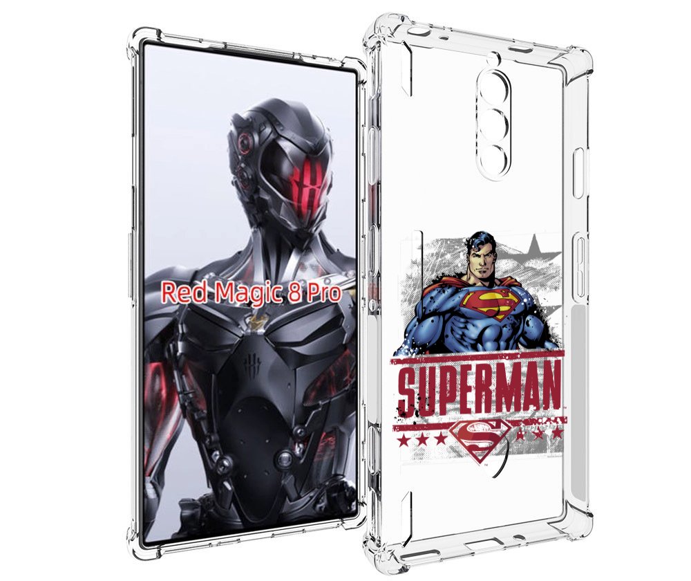 Чехол MyPads рисунок супермен для ZTE Nubia Red Magic 8 Pro / Red Magic 8 Pro Plus