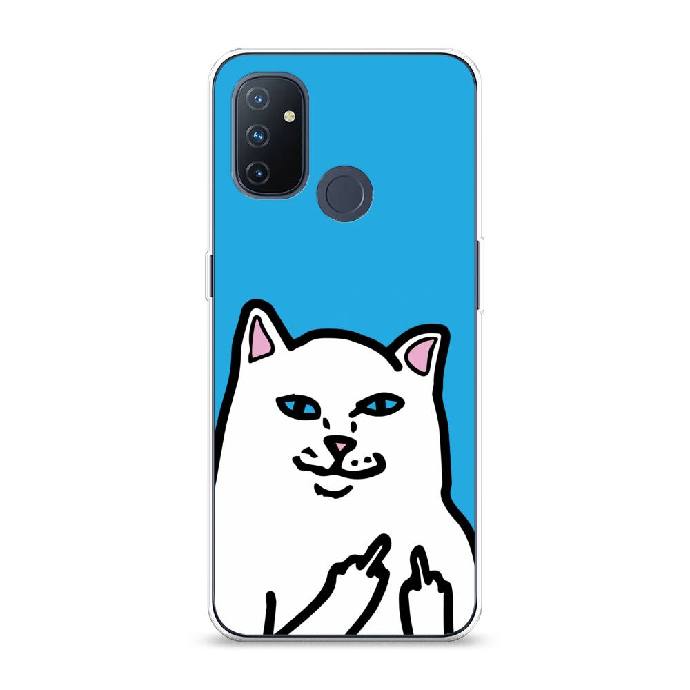 

Чехол Awog на OnePlus Nord N100 / ВанПлас Nord N100 "Кот жесть", Белый;голубой;черный, 152450-9
