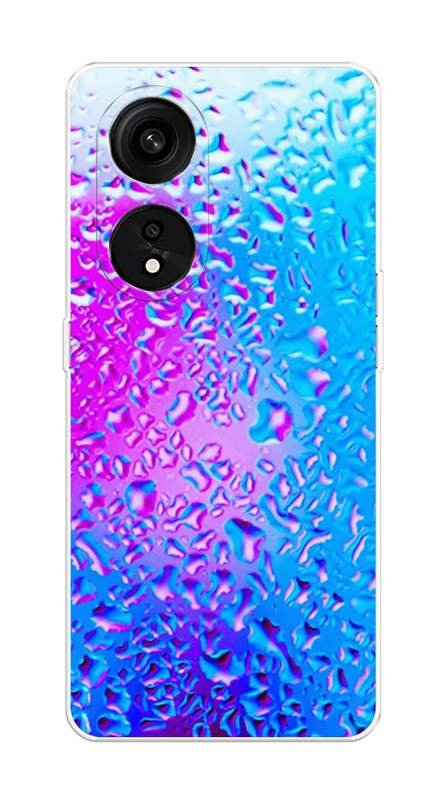 

Чехол на Oppo Reno 8T 5G "Капли на стекле", Бирюзовый;розовый, 2513150-3