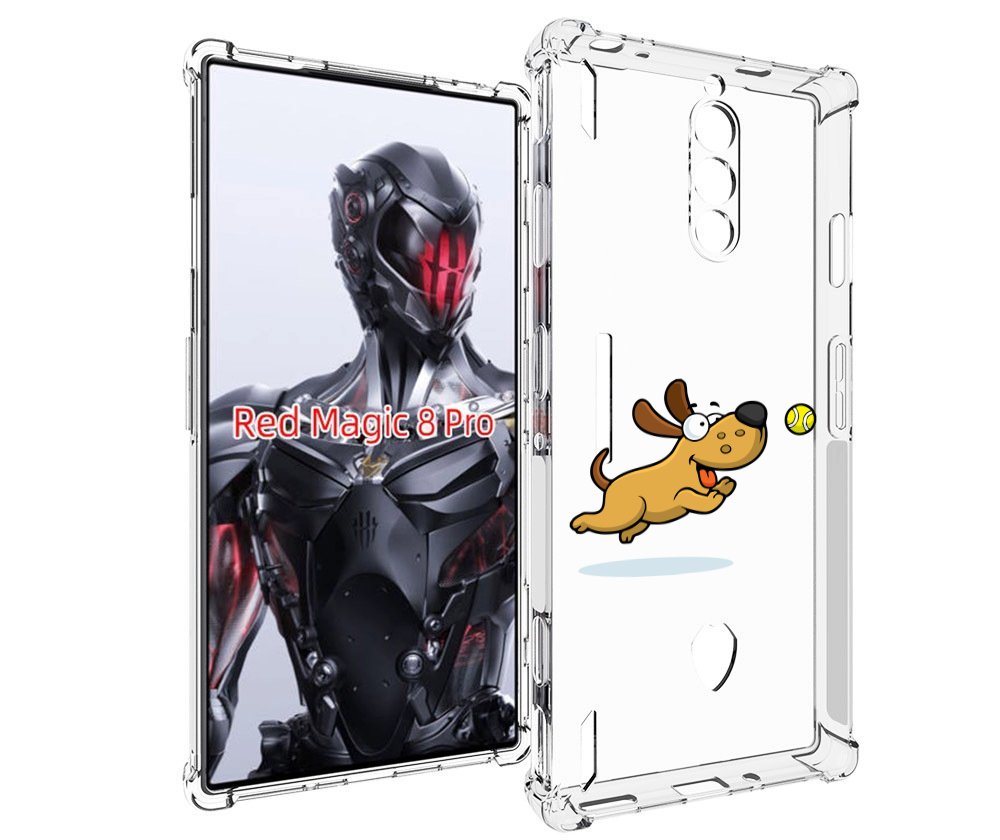 Чехол MyPads пёсик для ZTE Nubia Red Magic 8 Pro / Red Magic 8 Pro Plus