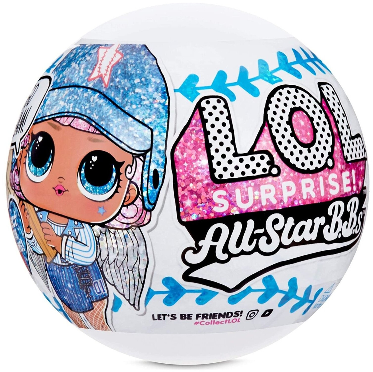 Кукла L.O.L. Surprise! All-Star Lucky Stars Sports 1 серия Baseball Sparkly синий 570370