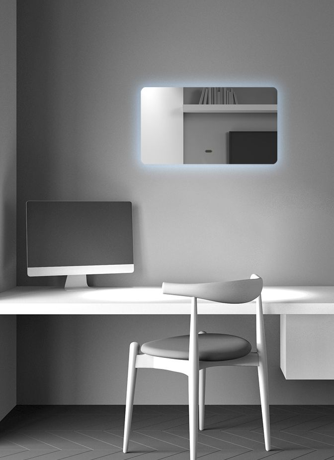 Зеркало для ванной Prisma 40x60 с подсветкой, P/40-60/6kвзмах декор с подсветкой