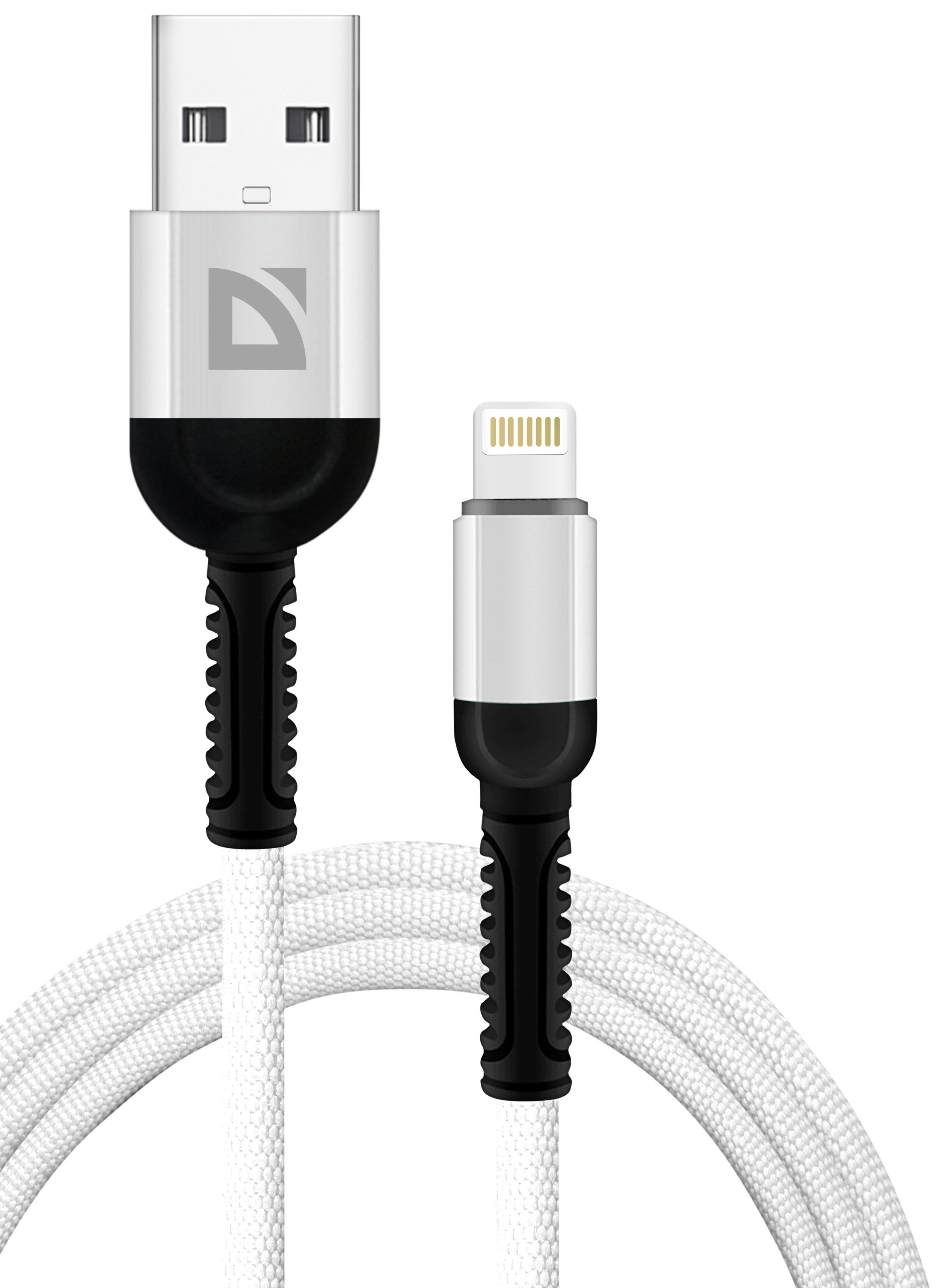 Кабель lightning - usb Defender F167 Lightning 1 м белый