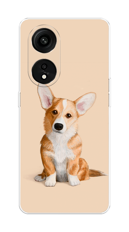

Чехол на Oppo Reno 8T 5G "Грустный Корги", Коричневый;бежевый, 2513150-1