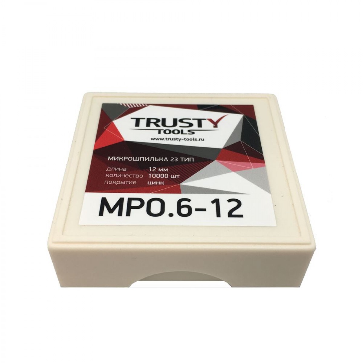 Микрошпилька Trusty 23 тип 12 мм. Тип: MP, SP, AL проклеенные шлифованные в кассете MPO.6- шлифованные пассатижи on