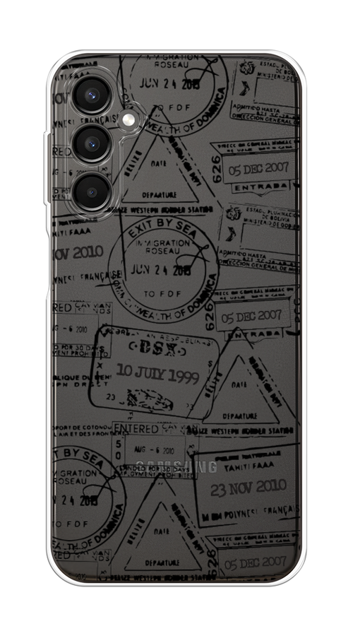 

Чехол на Samsung Galaxy A24 "Visa stamps 2", Белый;черный;серый, 2108050-2