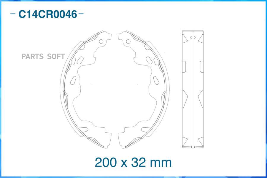 

Тормозные колодки CWORKS задние барабанные c14cr0046