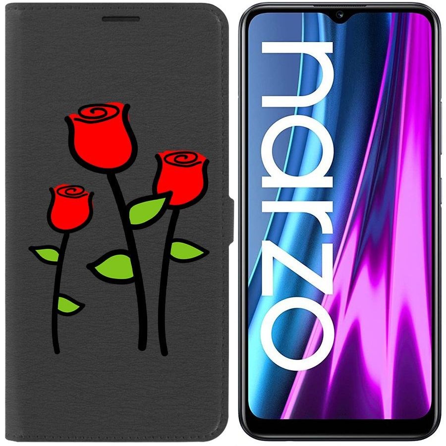 

Чехол-книжка Eco Book для Realme Narzo 50i Розочки