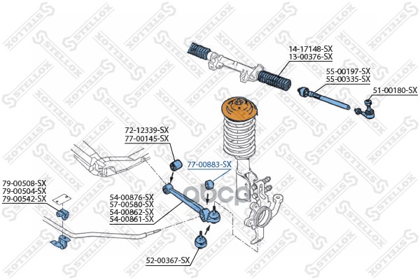 

Сайлентблок STELLOX 7700883sx