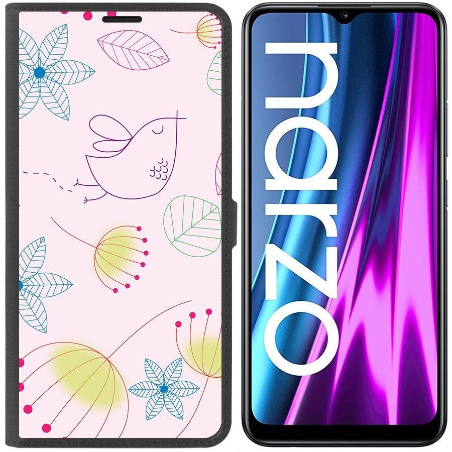 

Чехол-книжка Eco Book для Realme Narzo 50i Цветочный паттерн 5