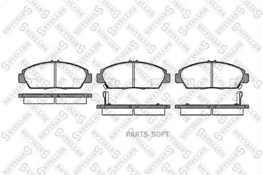 

Тормозные колодки Stellox передние дисковые 417002bsx