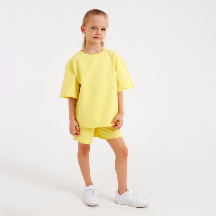 

Костюм детский (футболка, шорты) MINAKU: Casual Collection цвет лимонный, рост 158, Желтый, MINAKU: Casual Collection KIDS