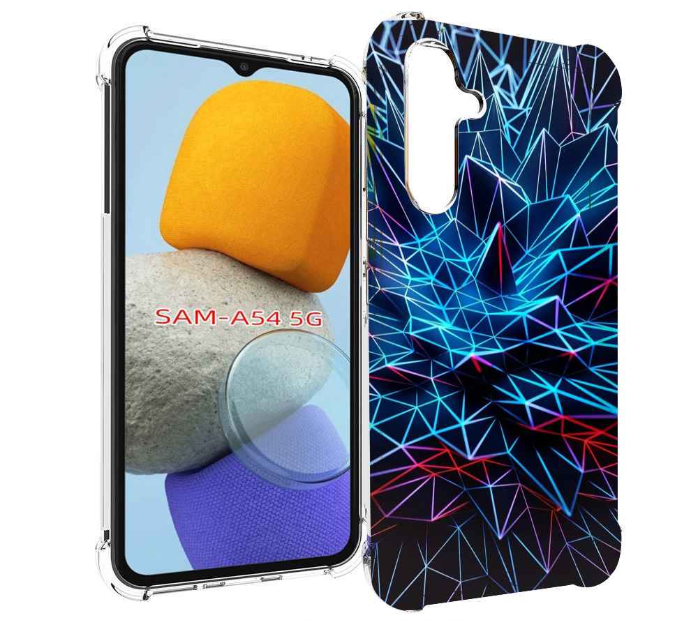 

Чехол MyPads неоновая-абстракция для Samsung Galaxy A54, Tocco