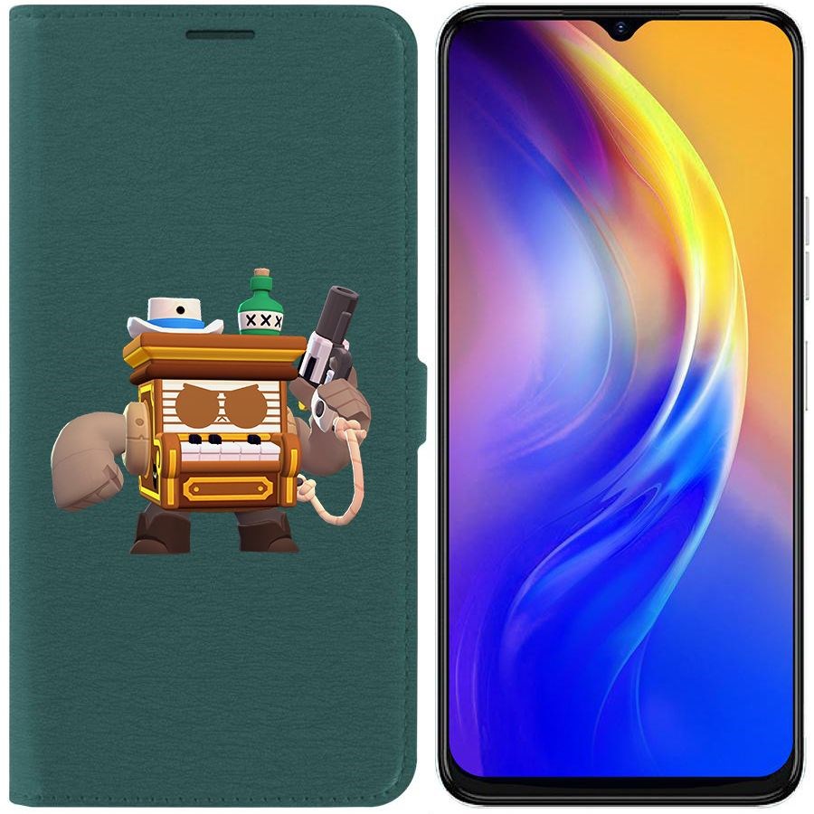 

Чехол-книжка Eco Book для Tecno Spark 10C Brawl Stars-8-БИТ из салуна