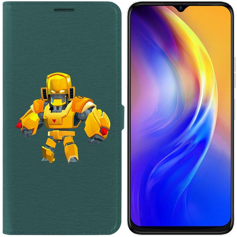 

Чехол-книжка Eco Book для Tecno Spark 10C Brawl Stars-Бо Золотой Меха