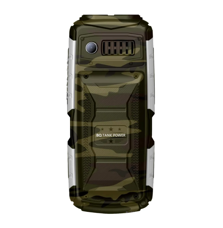 

BQ Сотовый телефон BQ M-2430 Tank Power, 2.4, 2 sim, 4000мАч, серебристый камуфляж