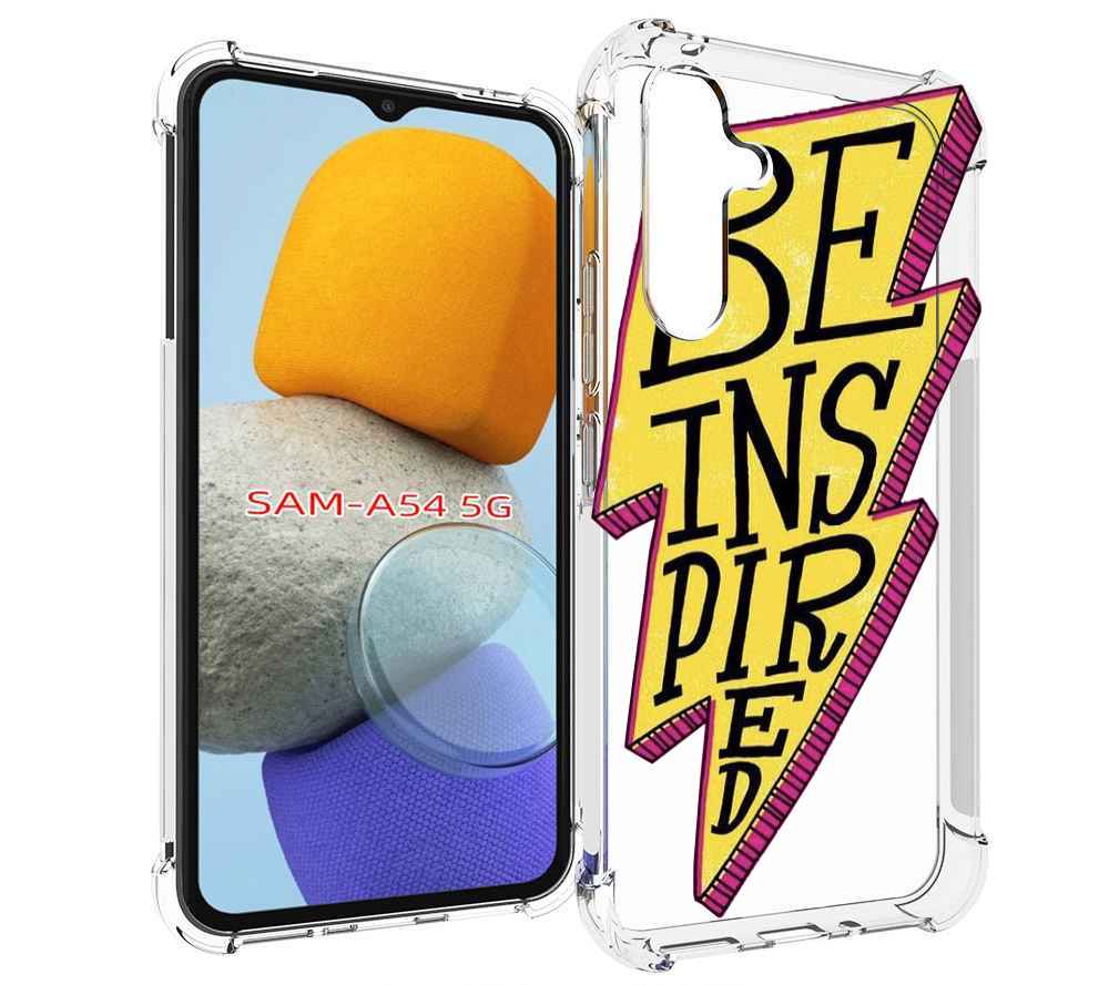 

Чехол MyPads надпись в желтой молнии для Samsung Galaxy A54, Tocco