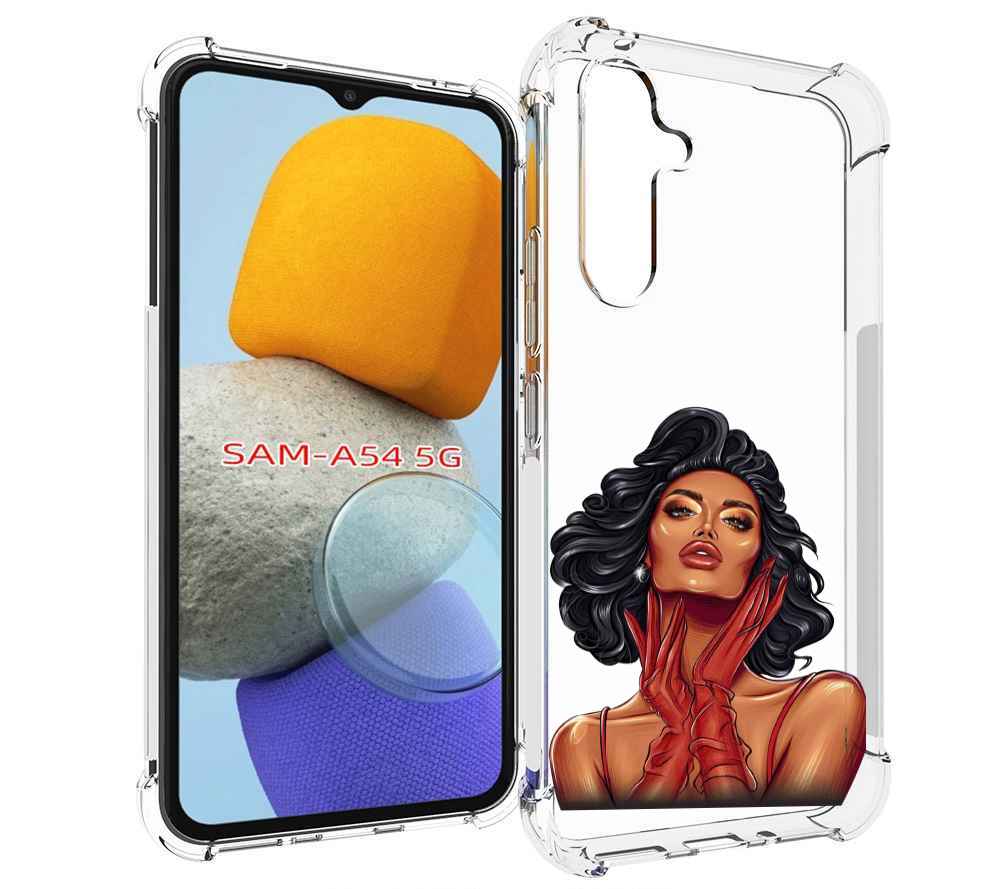 

Чехол MyPads мулатка-в-перчатках женский для Samsung Galaxy A54, Tocco