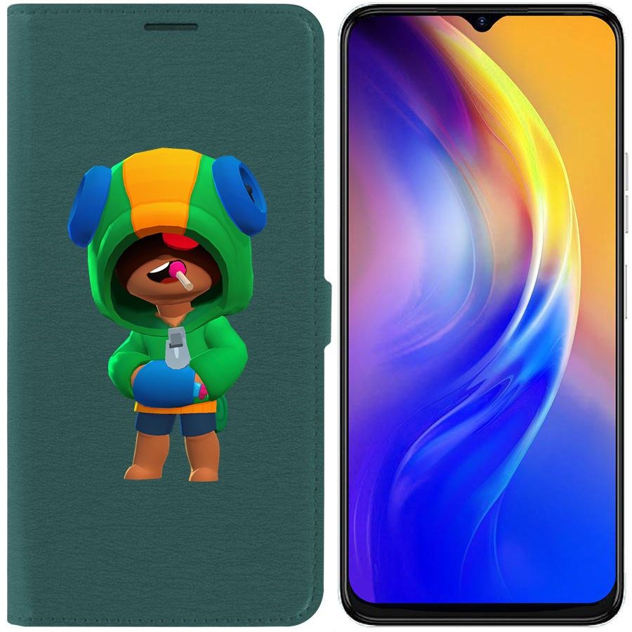 

Чехол-книжка Eco Book для Tecno Spark 10C Brawl Stars-Леон
