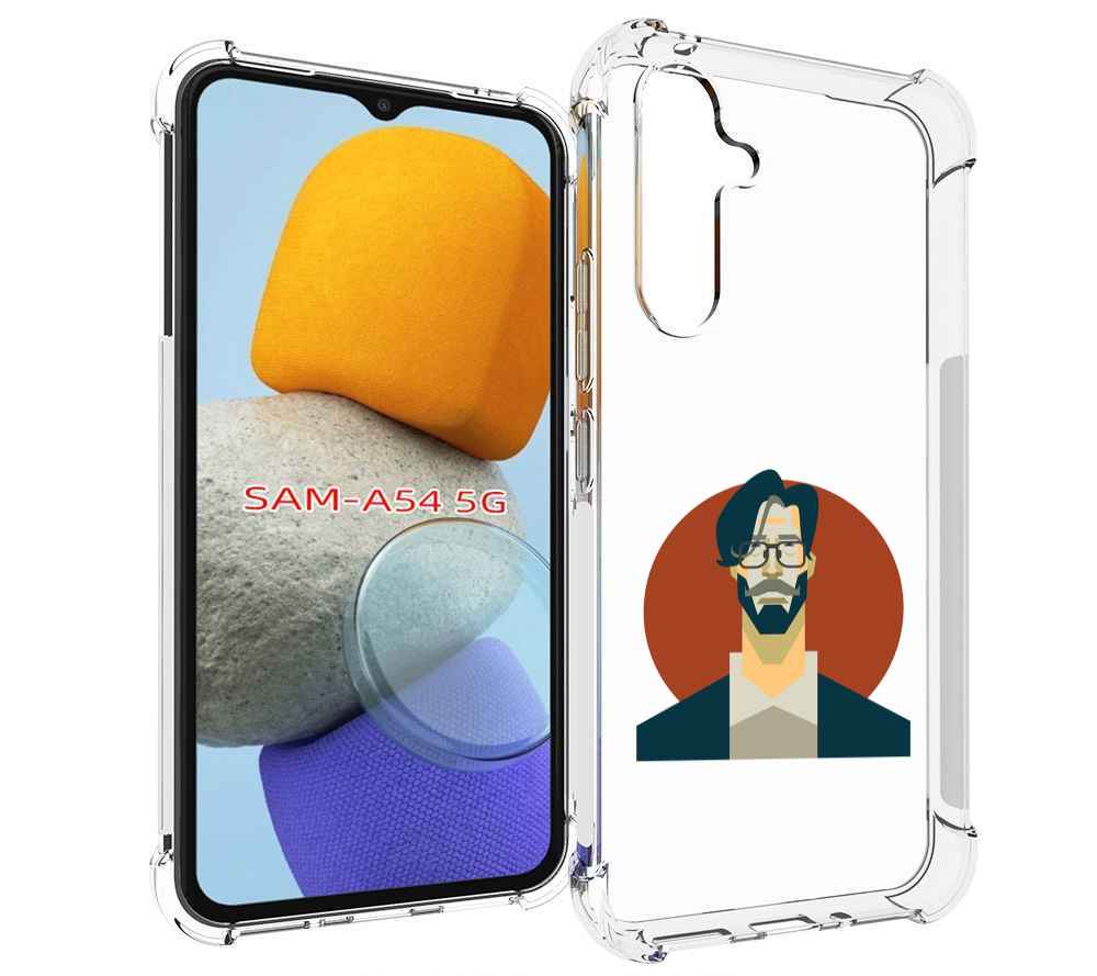 

Чехол MyPads мужичек-в-очках для Samsung Galaxy A54, Tocco