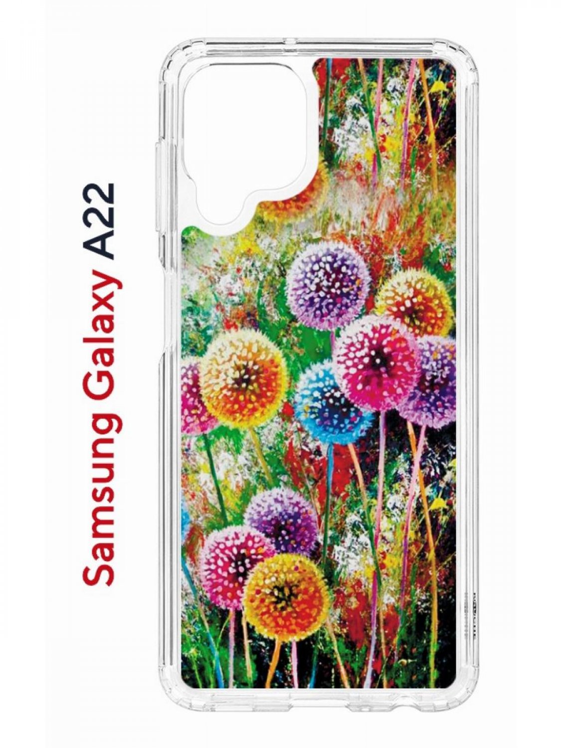 Чехол на Samsung A22/M22/M32 с принтом Kruche Print Одуванчики, противоударный бампер