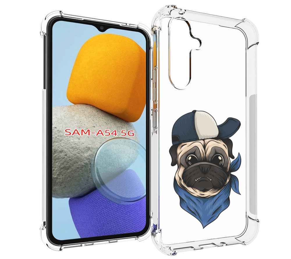 

Чехол MyPads мопс-в-кепке для Samsung Galaxy A54, Tocco