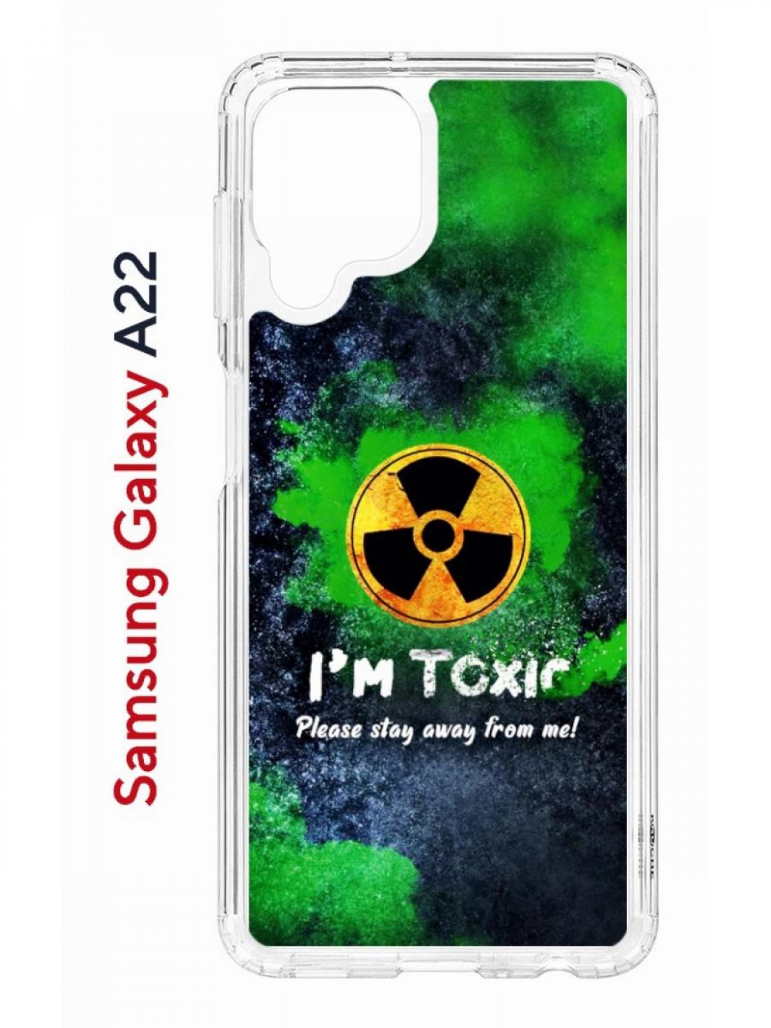 Чехол на Samsung A22/M22/M32 с принтом Kruche Print Toxic, противоударный бампер
