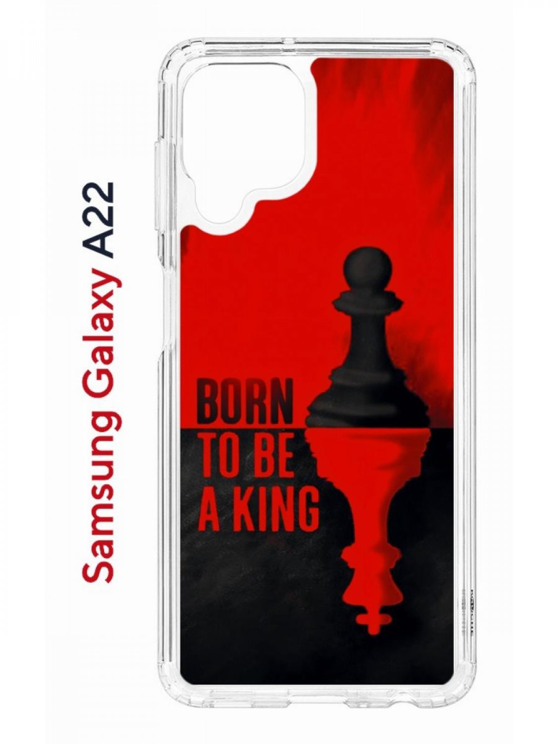 Чехол на Samsung A22/M22/M32 Kruche Print Born to be a King, противоударный бампер