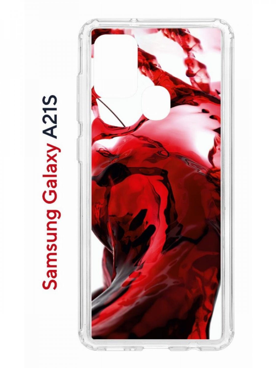 Чехол на Samsung Galaxy A21S с принтом Kruche Print Вино, противоударный бампер