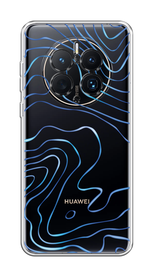 

Чехол на Huawei Mate 50 Pro "Blue lines", Прозрачный;синий, 6109950-1