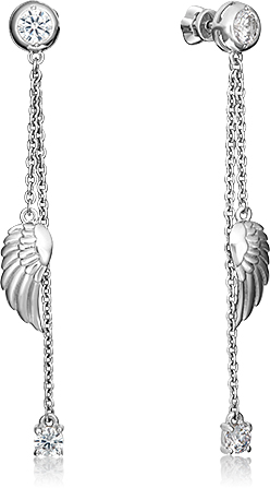 

Серьги женские из серебра ЮЗ Платина 02-4444-00-401-0200-69, фианит, 02-4444-00-401-0200-69