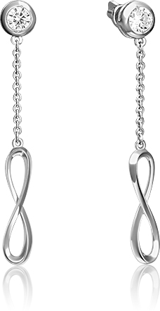 

Серьги женские из серебра ЮЗ Платина 02-4435-00-401-0200-69, фианит, 02-4435-00-401-0200-69